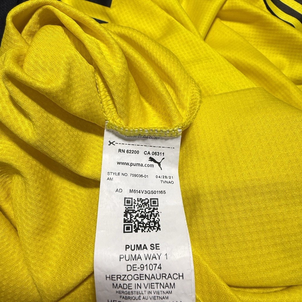 Puma Borussia Dortmund Soccer Jersey Mens XXL Yellow 2021-2022 Home Bundesliga - Picture 7 of 8